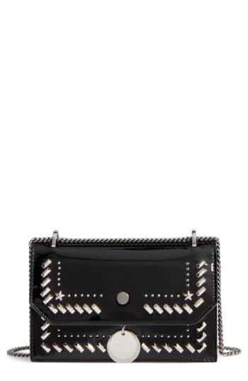 Jimmy Choo Finley Studded Leather Shoulder Bag - Black