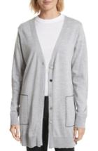 Women's Grey Jason Wu Double Placket Merino Wool Cardigan - Grey