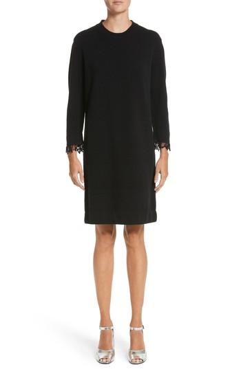 Women's Marc Jacobs Beaded Fringe Wool & Cashmere Dress - Black