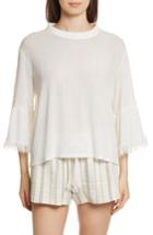 Women's See By Chloe Lace Trim Top - White