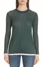 Women's Burberry Tygart Cashmere & Silk Sweater - Green
