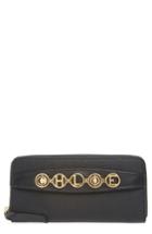 Women's Chloe Messages Around Leather Wallet - Black