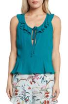 Women's Willow & Clay Peplum Camisole, Size - Blue/green
