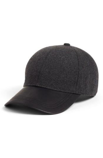 Women's Treasure & Bond Faux Leather Brim Baseball Cap -