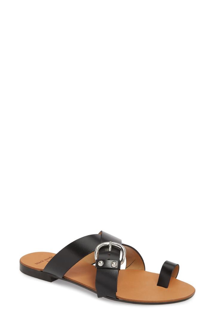 Women's Black Suede Studio Elyse Slide Sandal