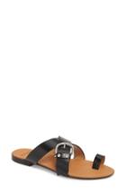 Women's Black Suede Studio Elyse Slide Sandal