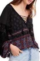 Women's Free People Macra Maze Me Top - Black
