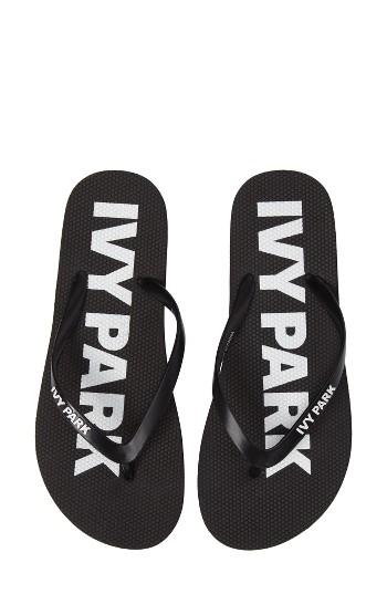Women's Ivy Park Logo Flip Flops .5us / 38eu - Black