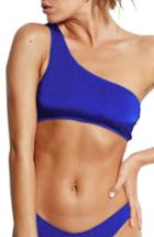 Women's Seafolly Stella One-shoulder Bikini Top Us / 6 Au - Blue