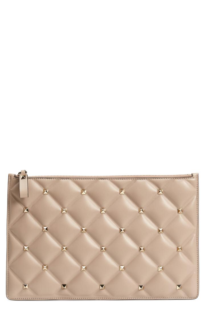 Valentino Garavani Large Candystud Leather Pouch -