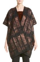 Women's Zero + Maria Cornejo Gaban Reversible Jacquard Coat - Brown