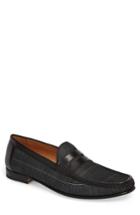Men's Mezlan Lares I Houndstooth Penny Loafer M - Black