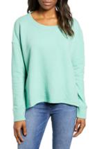 Women's Caslon Side Slit Relaxed Sweatshirt - Green