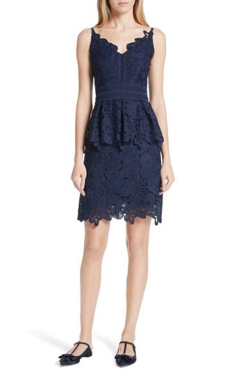 Women's Ted Baker London Lace Peplum Dress - Blue