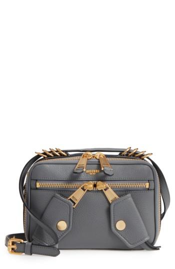 Moschino Grainy-b Leather Camera Bag -