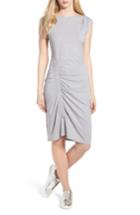 Women's Trouve Ruched Knit Dress, Size - Grey