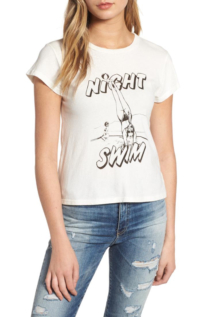 Women's Pam & Gela Night Swim Tee - White