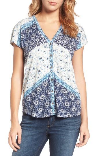 Women's Lucky Brand Bali Ditsy Print Top