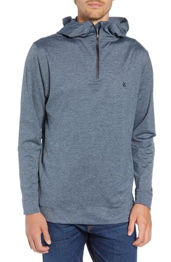 Men's Devereux Cruz Quarter Zip Hoodie - Blue