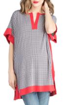 Women's Lilac Clothing Caftan Maternity Cover-up Top, Size Xxl - Blue