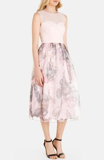Women's Ted Baker London 'faunia Torchlit' Floral Print Midi