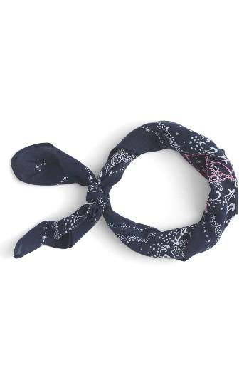 Women's J.crew Embroidered Bandana, Size - Blue