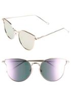 Women's Leith 56mm Cat Eye Sunglasses - Gold/ Lavender