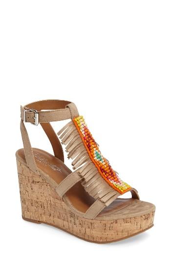 Women's Ariat Unbridled Lolita Wedge Sandal M - Brown