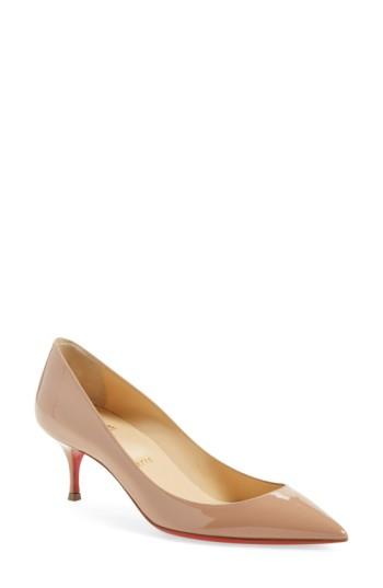 Women's Christian Louboutin Pigalle Follies Pointy Toe Pump .5us / 36.5eu - Beige