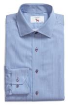 Men's Lorenzo Uomo Trim Fit Textured Stripe Dress Shirt .5 - 32 - Blue