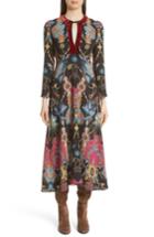 Women's Etro Velvet Trim Tassel & Paisley Print Dress Us / 40 It - Black