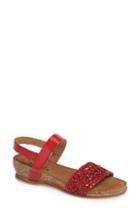 Women's Callisto Thor Woven Wedge Sandal M - Red