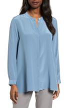 Women's Eileen Fisher Silk Shirt - Blue