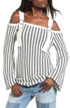 Women's Moon River Buckle Strap Sweater - Ivory