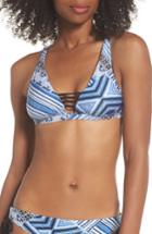 Women's Seafolly Desert Tribe Triangle Bikini Top Us / 6 Au - Blue