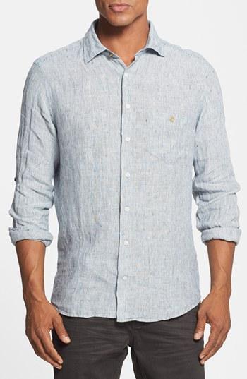 Rodd & Gunn 'portage Bay' Slim Fit Linen Sport Shirt Slate