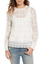 Women's Hinge Lace Top, Size - Ivory