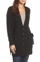 Women's Halogen Side Tie Cardigan - Black