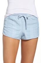 Women's Topshop Towel Stripe Shorts Us (fits Like 10-12) - Blue
