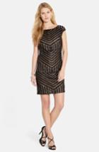 Petite Women's Lauren Ralph Lauren Geo Sequin Sheath Dress P - Black