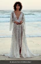 Women's Lazaro Vanessa Lace Bodice Organza Ballgown, Size - Ivory