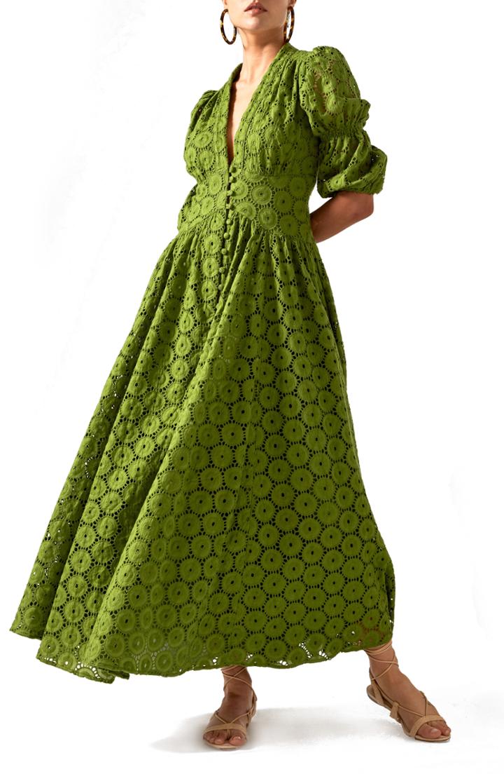 Women's Cult Gaia Willow Eyelet Maxi Dress - Green