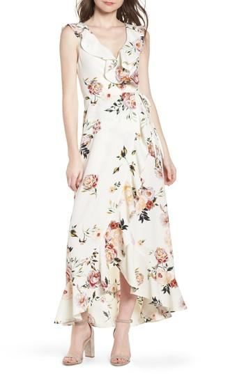Women's Leith Ruffle Wrap Maxi Dress, Size - Ivory