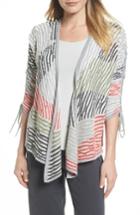 Women's Nic+zoe Stitch Blocked 4-way Cardigan - Blue