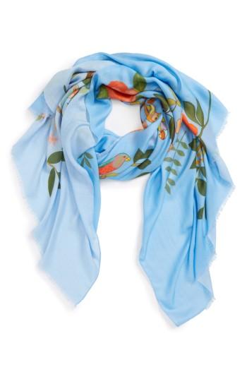 Women's Karen Mabon Finches Scarf, Size - Blue