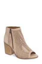 Women's Sole Society Dallas Peforated Peep Toe Bootie M - Beige