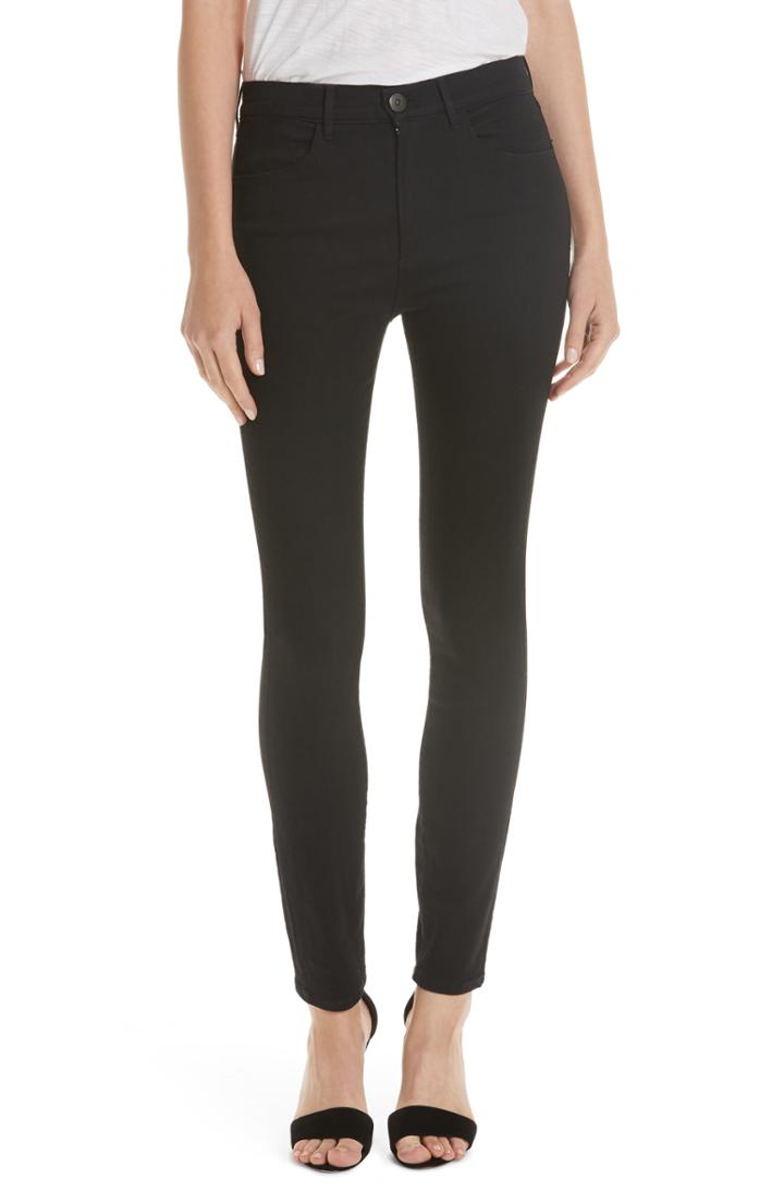 Women's 3x1 Nyc W3 Channel Seam Skinny Jeans - Black