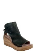 Women's A.s.98 Nathan Platform Wedge Sandal .5us / 36eu - Black