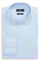Men's Boss Jenno Slim Fit Easy Iron Solid Dress Shirt .5 - Blue