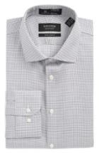 Men's Nordstrom Men's Shop Smartcare(tm) Extra Trim Fit Check Dress Shirt 34/35 - Grey